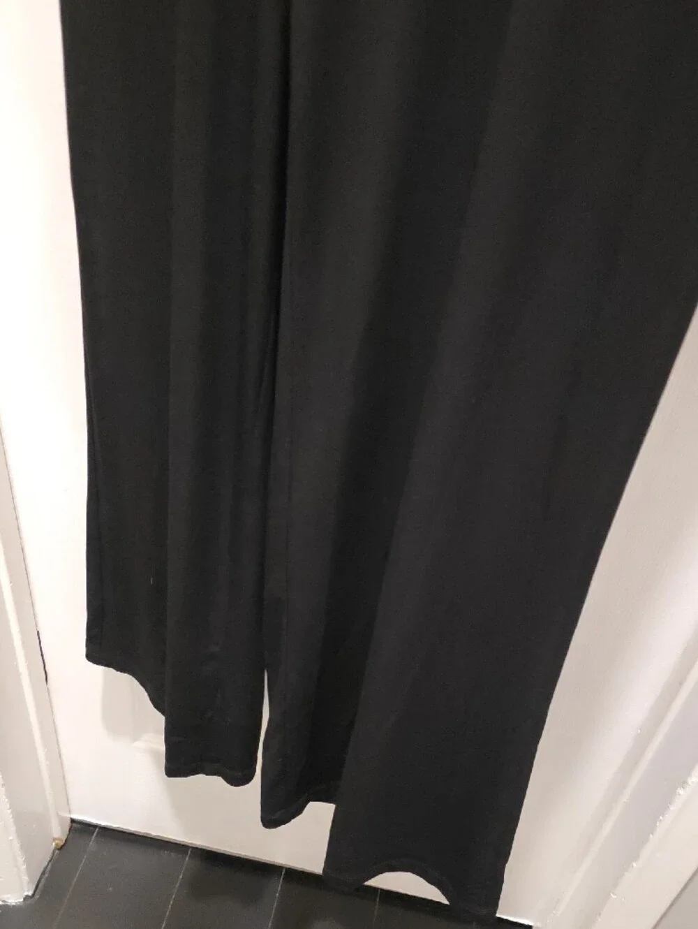 Goldray Black Halter Wide-Leg Jumpsuit